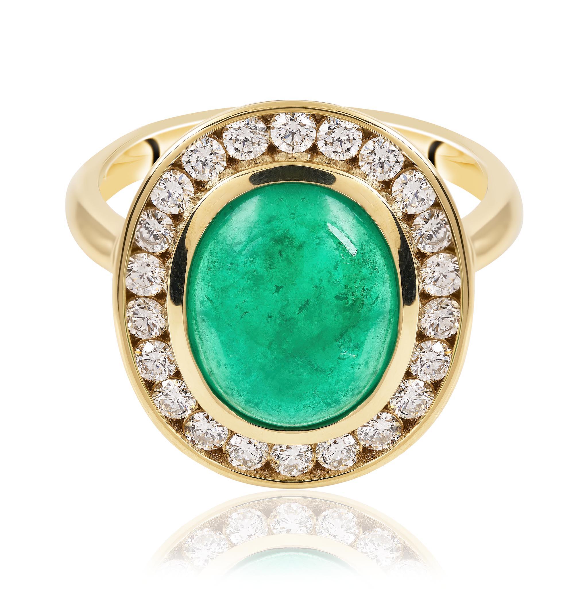 Emerald and Diamond Ring