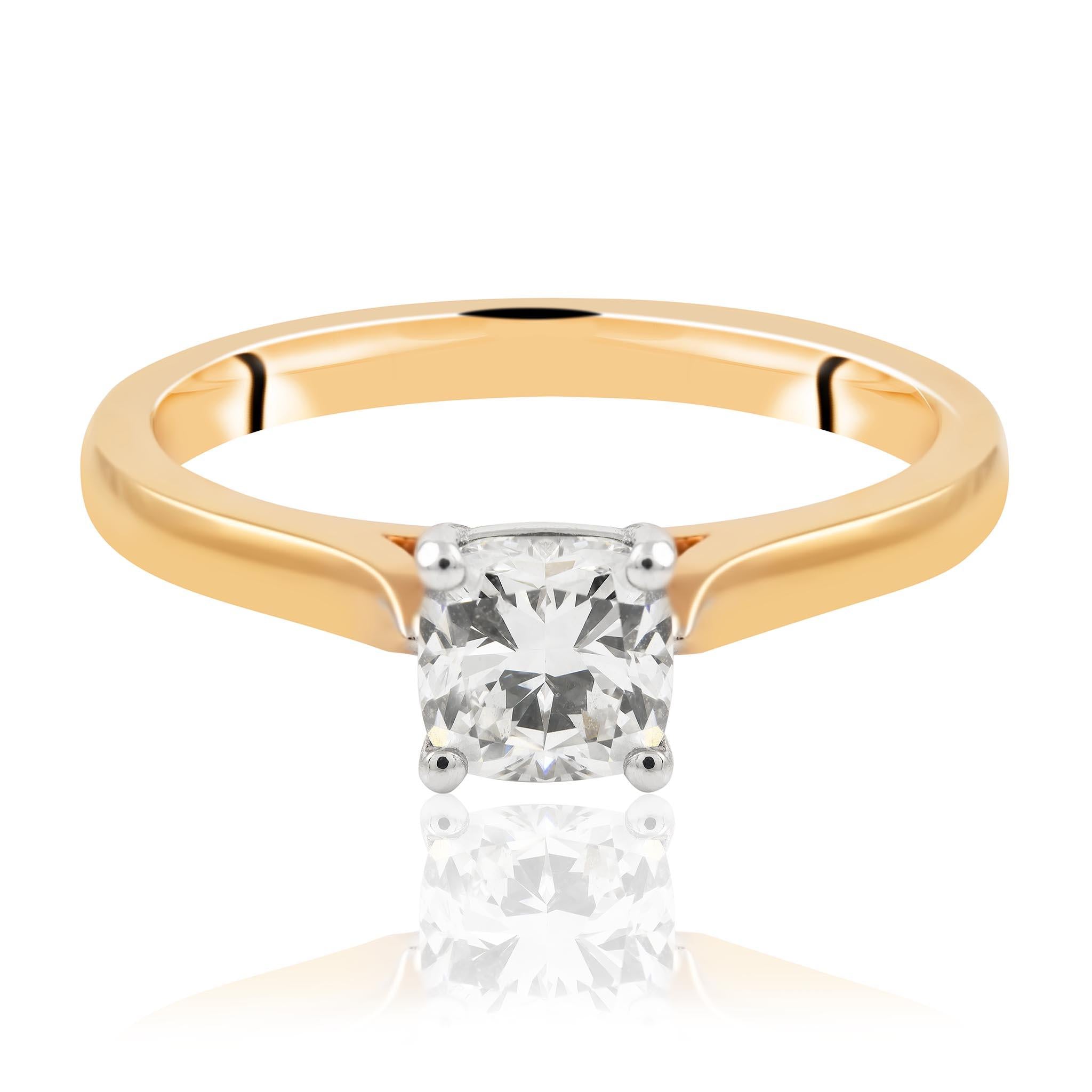 Cushion Cut Diamond Engagement Ring