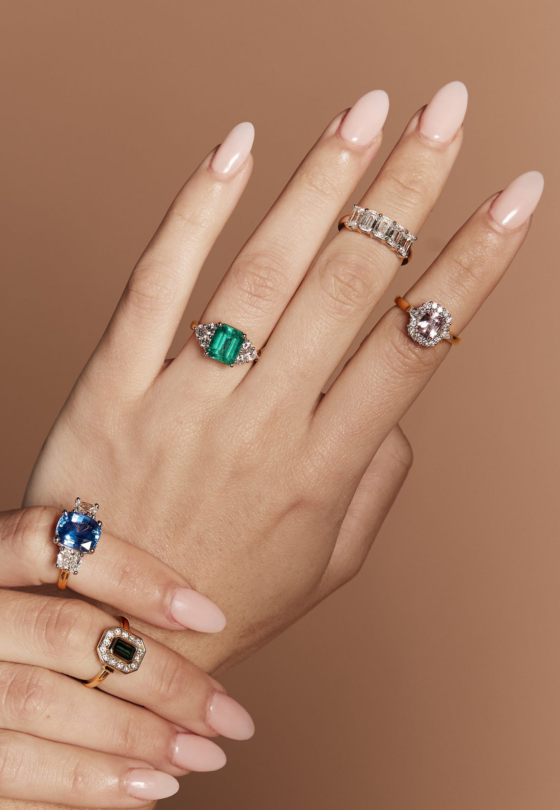 emerlad and diamond cluster focus