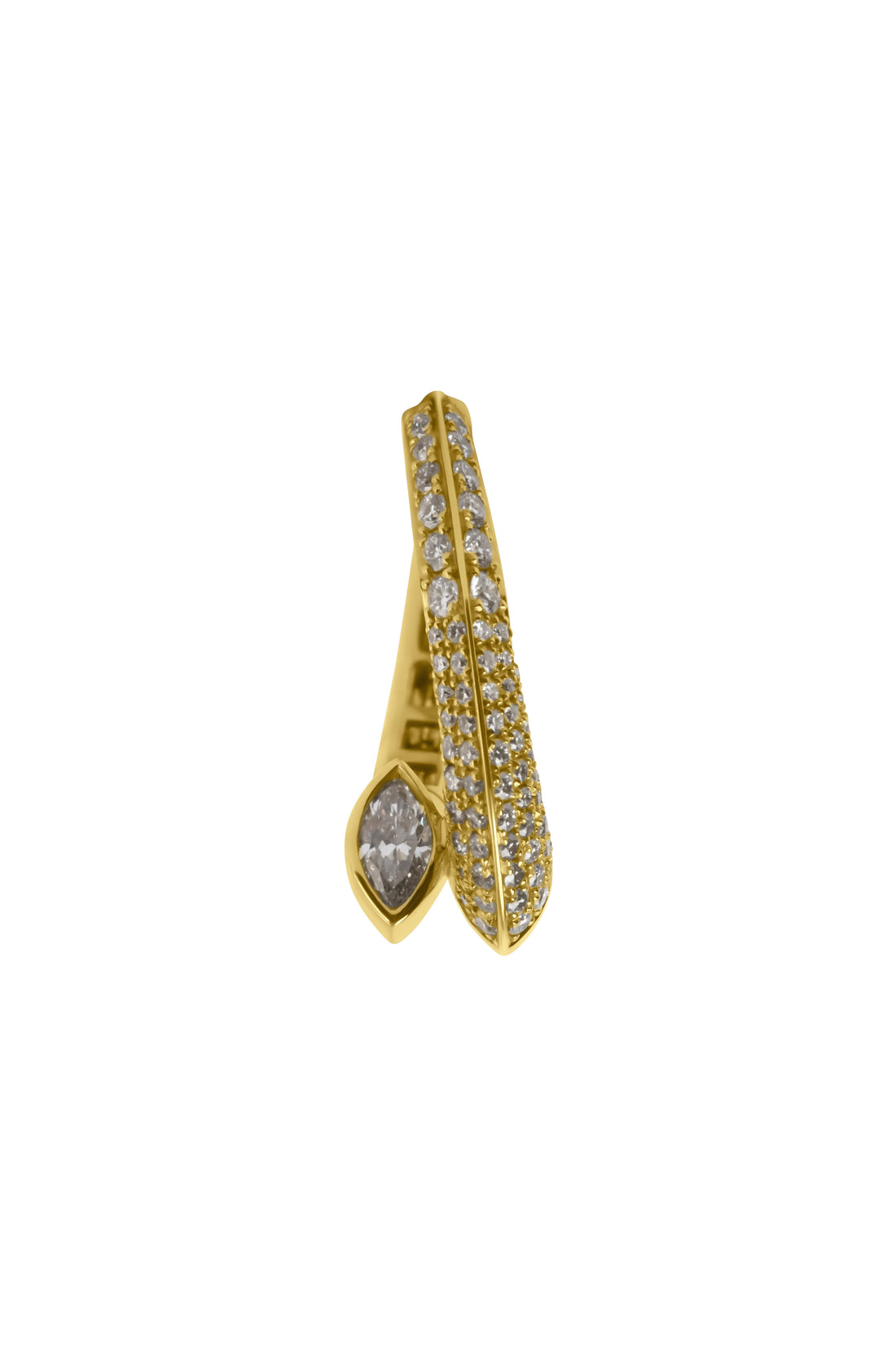 Marquise Diamond Split Hoop Earrings
