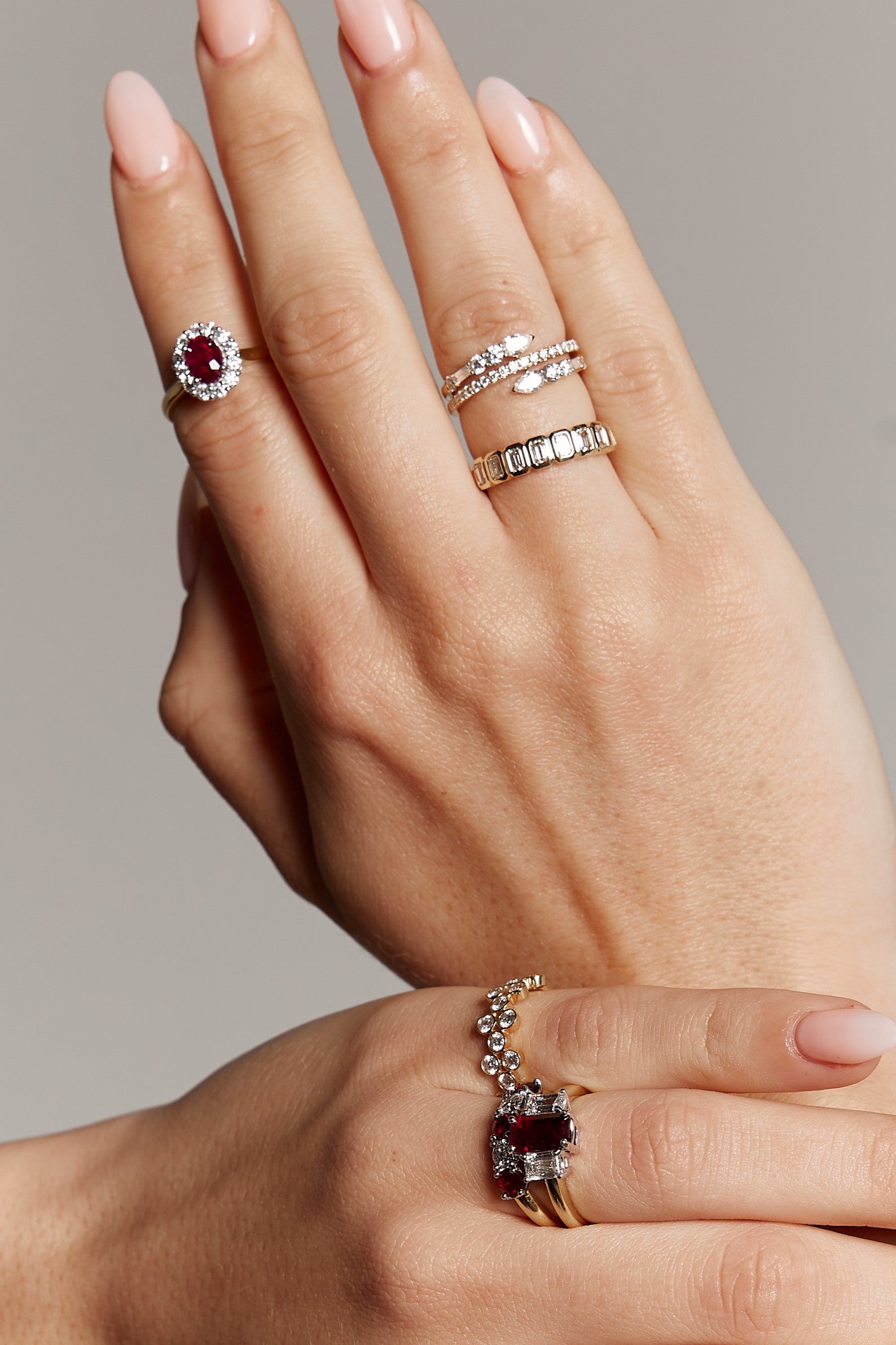 Pear Cut Diamond Split Band Ring