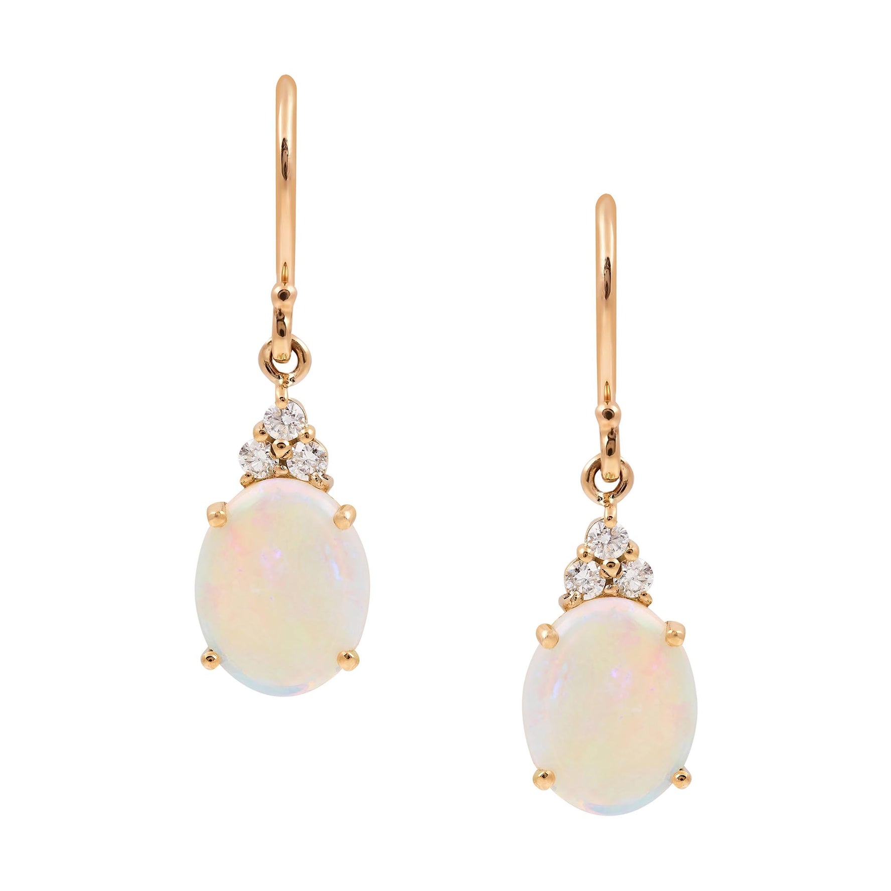 Opal and Diamond Earrings