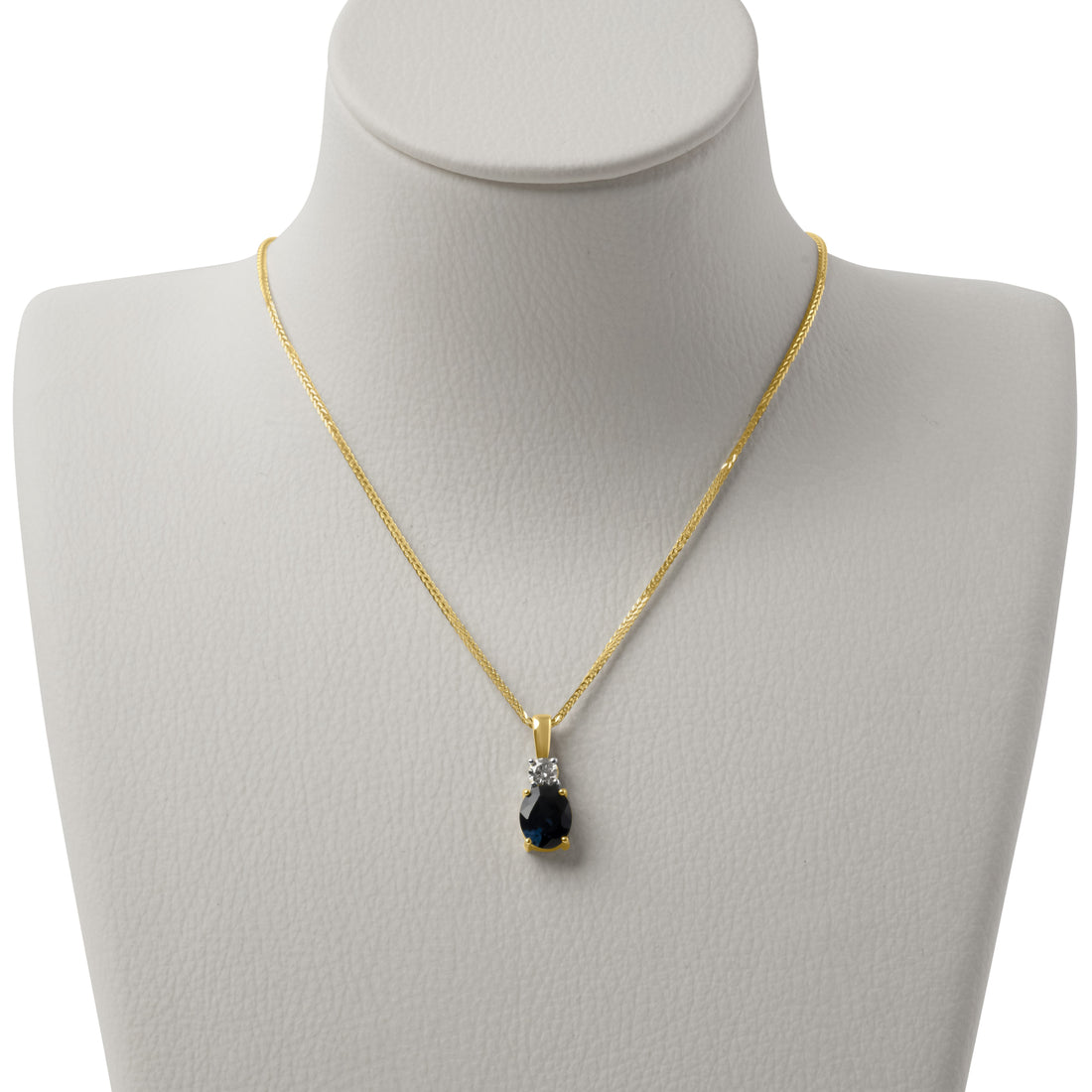 Australian Inverell Sapphire & Diamond Pendant