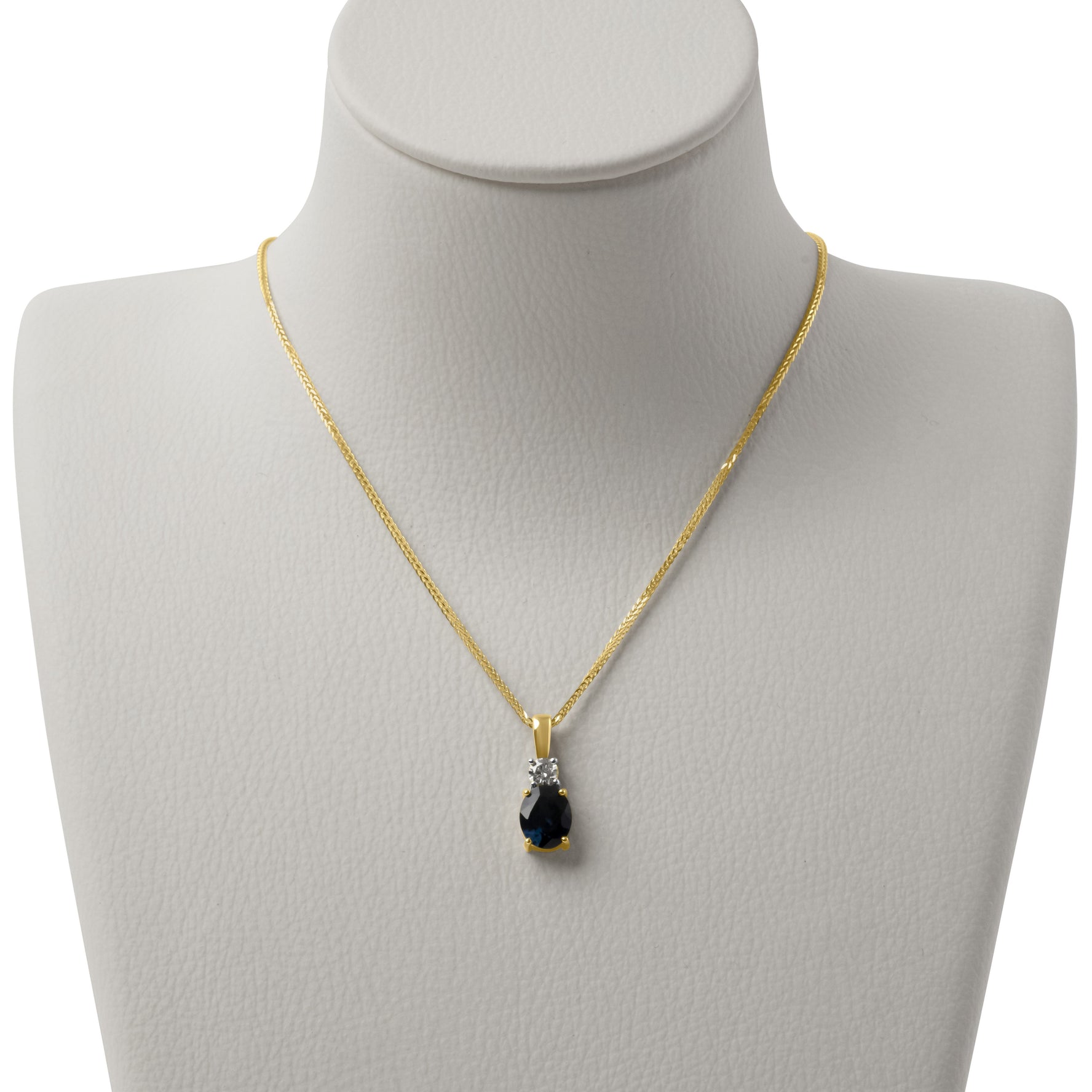 Australian Inverell Sapphire & Diamond Pendant