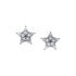 Star shape diamond earrings