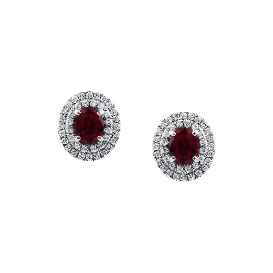 Ruby and Diamond Earrings