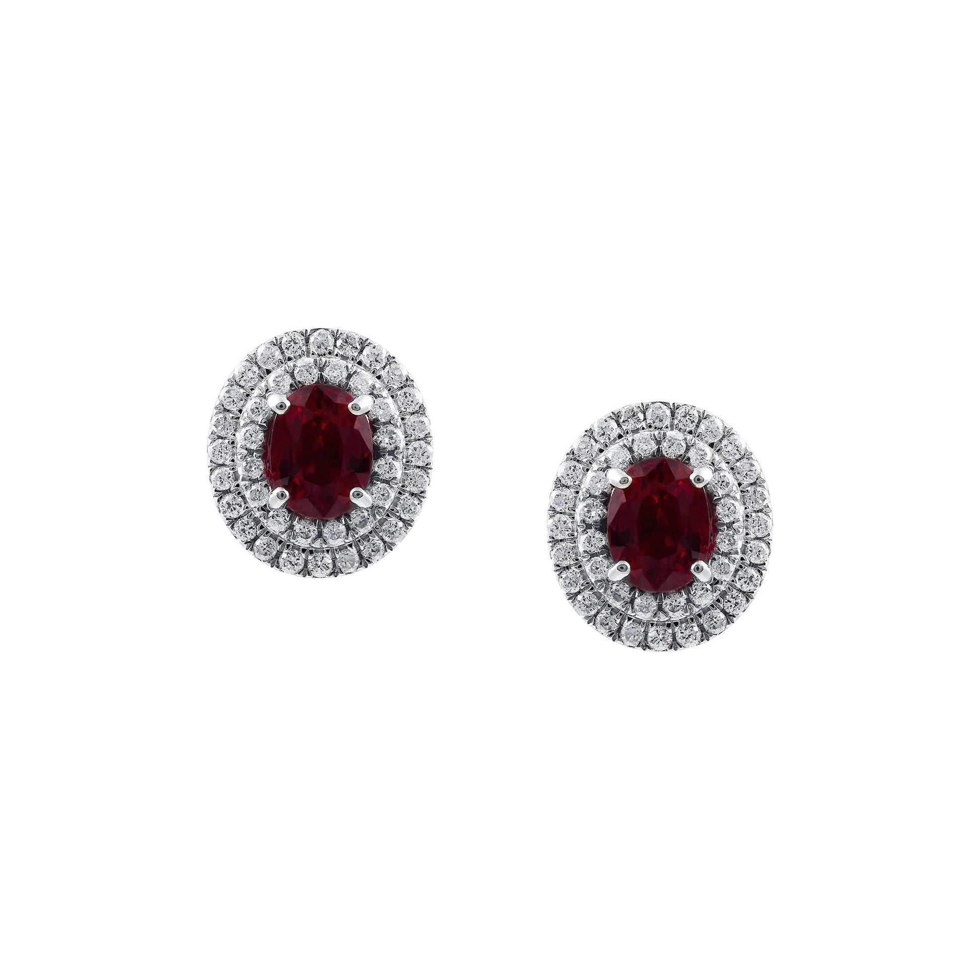 Ruby and Diamond Earrings