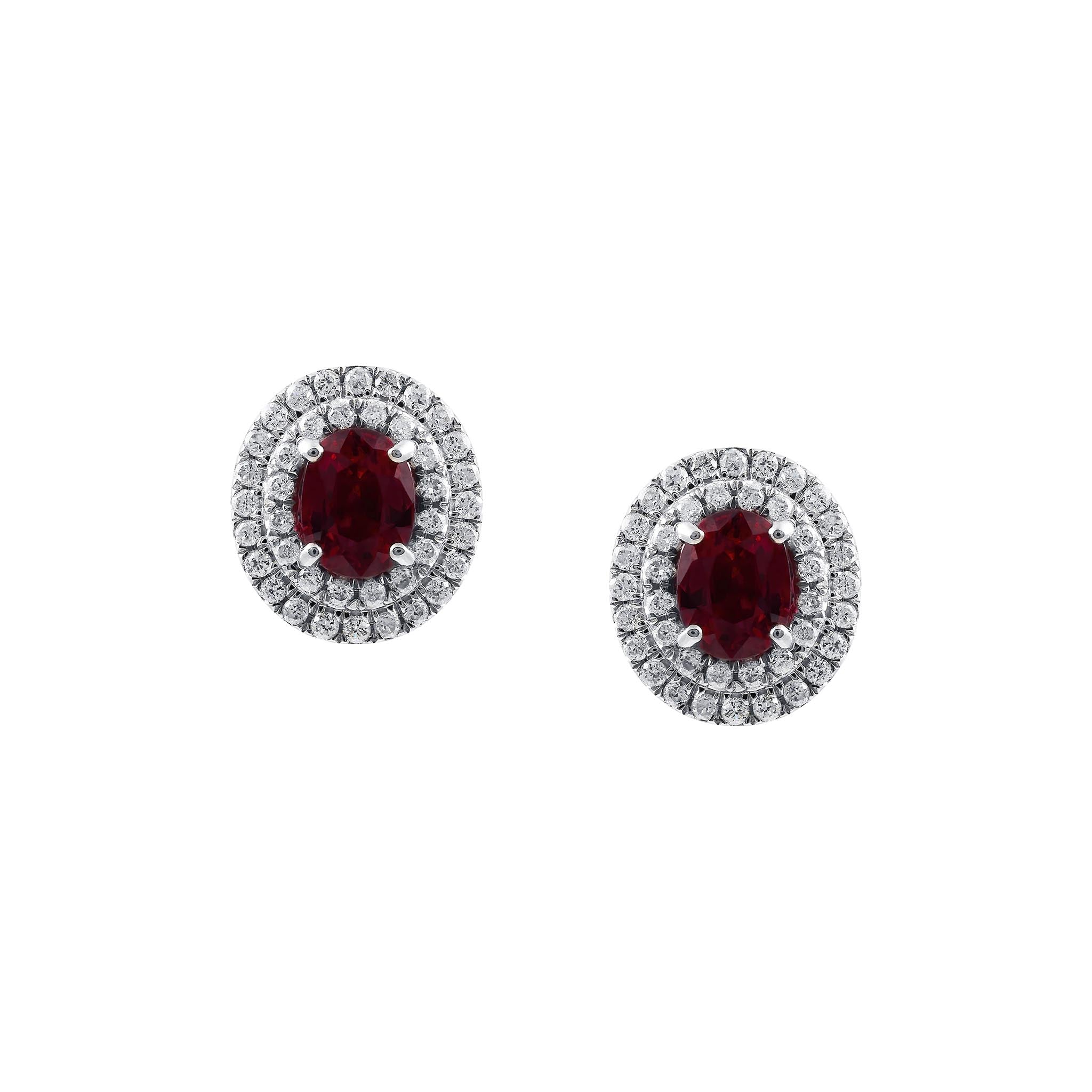 Ruby and Diamond Earrings