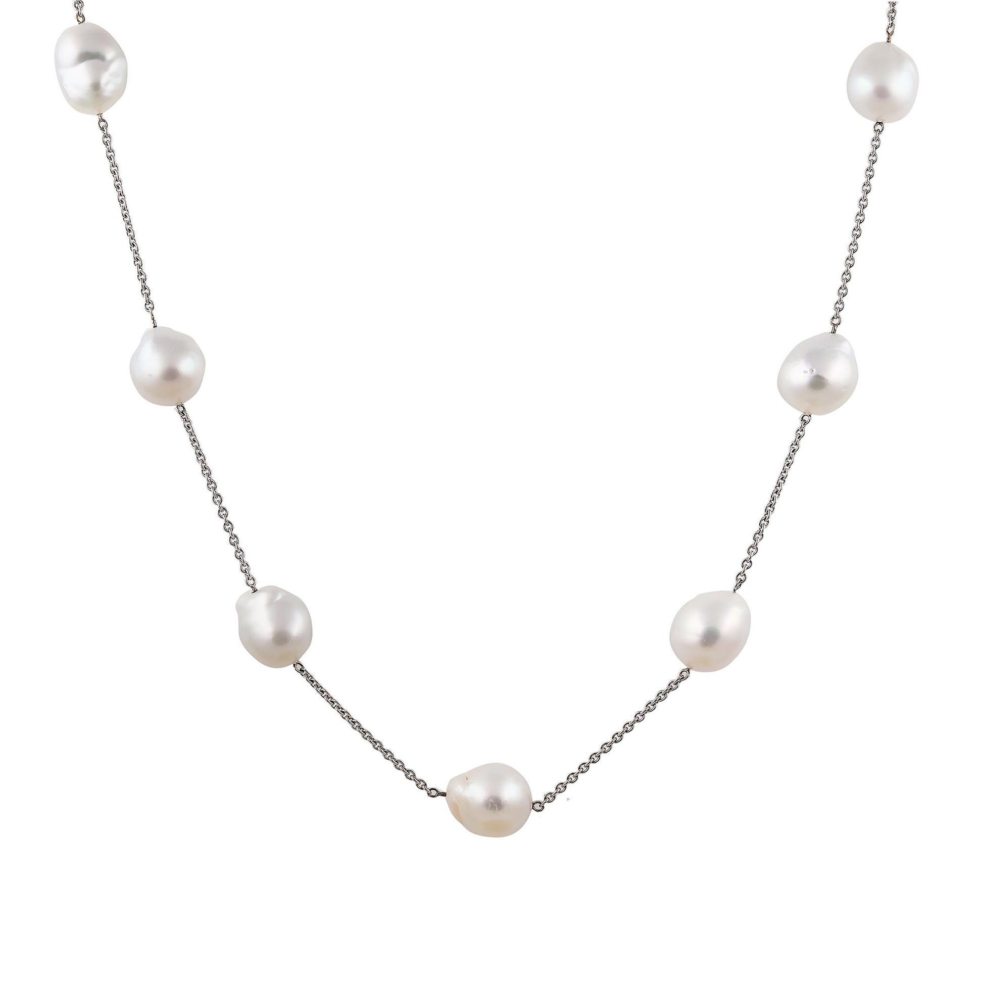 South Sea Pearl and Chain Necklet