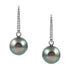 Tahitian Pearl and Diamond Earrings