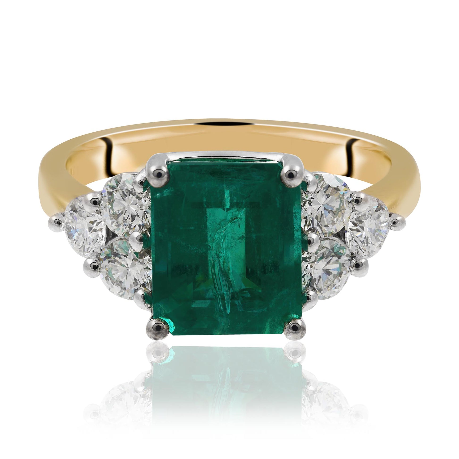 Zambian Emerald and Diamond Ring